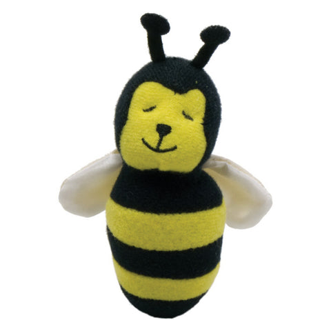 yellow, black and white plush bumble bee magnet S2078