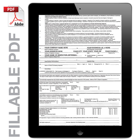 New .pdf WDI / Pest Control Forms