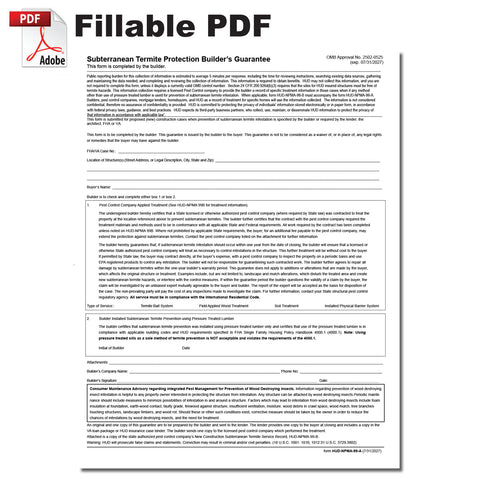 New HUD NPMA 99A Revised in July 2024 in Fillable PDF