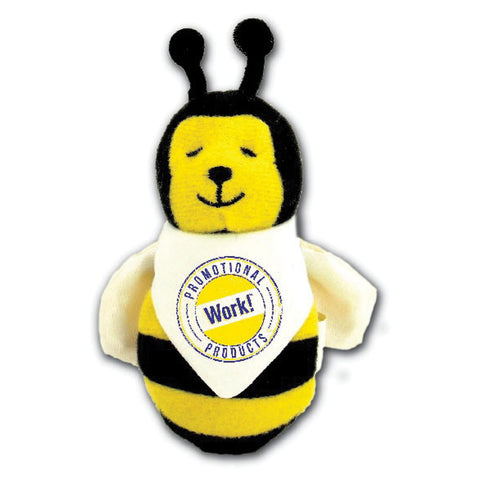 logo printed bandana yellow, black and white bumble bee magnet S2078-BAND-FC