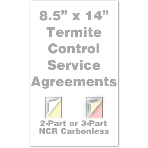 termite service agreement legal size 8.5" x 14"