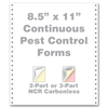 continuous pest control forms 8.5" x 11" 2 part 3 part