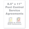 Pest Control Service Agreements custom 8.5" x 11" 2 Part 3 Part